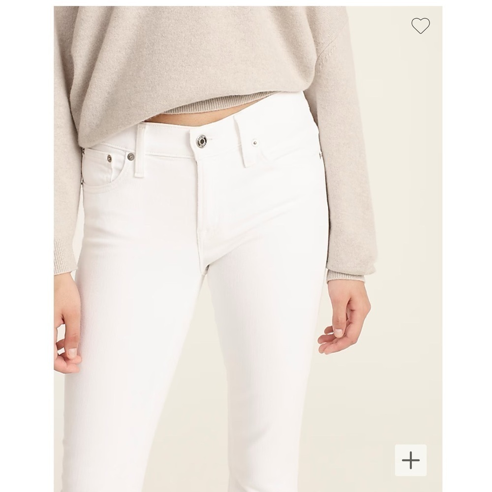 J. Crew | 8” Toothpick Ankle Denim Jeans White, Women’s Size 27 (4) - Picture 2 of 10